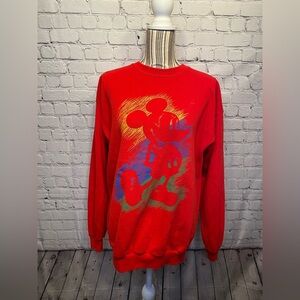 Disney Designs Vintage Red Mickey Crewneck L/XL
